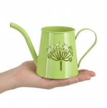 Product Decorative metal watering can, dandelion design, green, 12cm high, 2 pieces, decorative vase, shabby chic