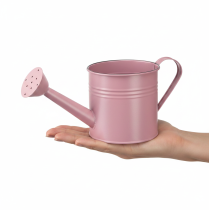 Product Decorative watering can, pink metal planter, Ø13.5cm H12.5cm