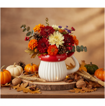 Product Ceramic mug with fly agaric design for decoration, 10cm