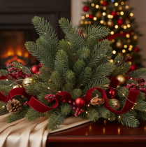 Product Artificial fir branch, festive window decoration, 50cm, 3 pieces