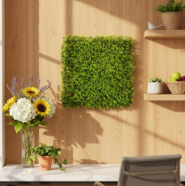 Product Artificial boxwood plant mat 55x55 cm for decorative wall design