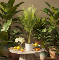 Product Artificial palm branch, artificial plant for arrangements, 90cm