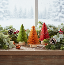 Product Miniature artificial Christmas tree for table decoration, 12cm, 6 pieces