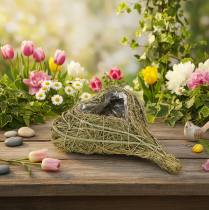 Product Natural plant heart for floristry with foil, 25cm