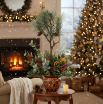 Product Artificial pine branch with cones, living room decoration, 93cm