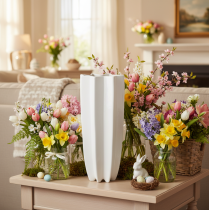 Product Flower vase fluted modern decorative vase 38cm