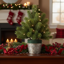 Product Artificial green fir branch for winter decorations, 25cm, 24 pieces