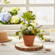 Product Artificial green succulent plant as decoration for creative arrangements