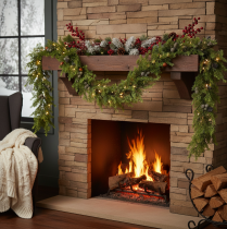 Product Artificial cypress garland with cones, 180 cm, for table and door