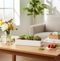 Product Rectangular tray with handles for storage and table decoration, 32cm