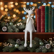 Product Christmas figurine reindeer with long legs, shelf sitter, 54cm