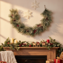 Product Artificial pine garland with cones
