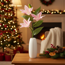 Product Artificial lily flower, stem flower, decoration, 68cm, 3 pieces