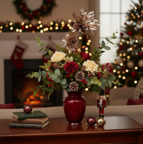 Product Artificial dahlia flower, long-stemmed with two blossoms, 75cm