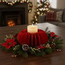 Product Paper decoration honeycomb paper pumpkin round modern table decoration 24cm 4pcs