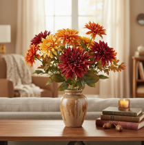 Product Artificial dahlia flower with long stem, 68cm