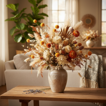 Product Craspedia dried flower bouquet 55cm 20pcs