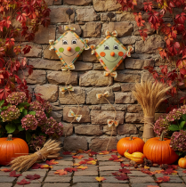 Product Decorative dragon with face and hanger, autumn decoration, 40cm, 2 pieces