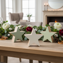 Product Decorative Star Figurine, Tabletop Decoration, 10cm, 3 Pieces