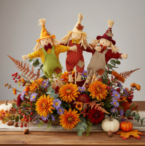 Product Decorative scarecrow figure on a stick for crafting and plants, 60cm