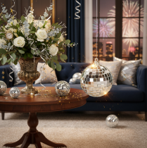 Product Christmas bauble, disco ball look, mirror ball for hanging, 7cm, 6 pieces