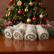 Product Artificial fur ribbon, decorative ribbon, long, soft, 10x140cm, 3 pieces