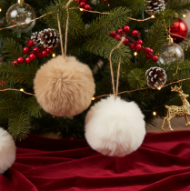 Product Decorative pom-pom for hanging, fluffy fur ball, 7cm, 6 pieces