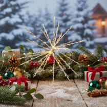 Product Decorative Polar Star LED light, warm white, with timer, outdoor, 29cm
