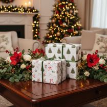 Product Christmas decorative fabric, sold by the meter, 120cm wide, 2 pieces