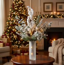 Product Artificial branch winter decoration with berries and cones 60cm