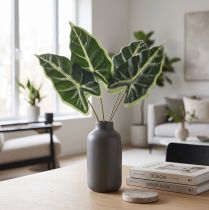 Product Alocasia Elephant Ear Arrow Leaf Artificial Plants Green 55cm