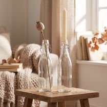 Product Decorative Bottle Bottle Vase Glass Candle Holder H27cm 2pcs