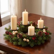 Product Candle Holder Brown Ø6cm 4 pcs