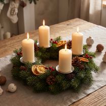 Product Candle Holder Silver Ø6cm 4 pcs