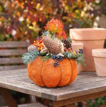 Product Pumpkin plant pot orange/yellow-green made of sisal Ø15cm H9cm
