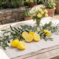 Product Artificial Yellow Lemon Decorations, 18 Pieces - Realistic Lemon Halves