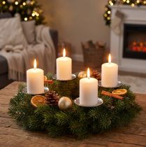 Product Candle Holder Silver Ø7cm 4 pcs