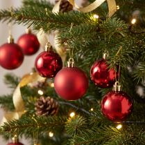 Product Christmas ball plastic red Ø6cm 12 pcs