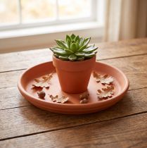Product Coaster Mediterranean, ceramic bowl terracotta Ø10.7cm
