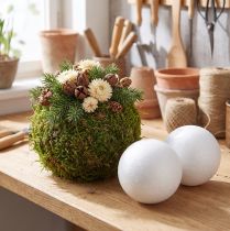 Product Styrofoam ball Ø10cm white 5 pcs