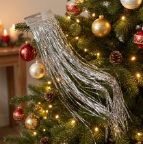 Product Tinsel Silver Christmas Tree Decoration Party Decoration 50×40cm 2pcs