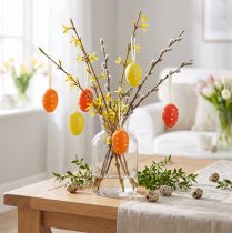Product Mini Easter egg for hanging dotted yellow, red, orange H4cm 24 pcs