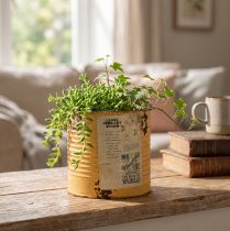 Product Tin can decorative can Apricot metal plant pot Ø11cm H10.5cm