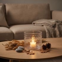 Product Lantern glass, tealight holder glass, candle glass Ø11.5cm H9.5cm
