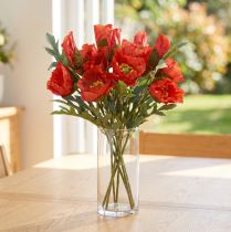 Product Poppy Decoration Poppy Artificial Red 45cm Bunch with 3 Pcs