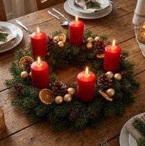 Product Metal wreath black table decoration wire wreath Ø30cm H3.5cm