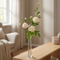 Product Rose branch crème / rosè 100cm