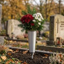 Product Grave vase silver 33cm