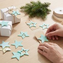 Product Decorative stars for handicrafts Mint self-adhesive foam rubber 4cm 36pcs