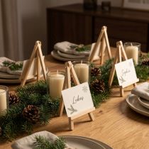 Product Mini easel card holder wood natural 11x19cm 6 pcs